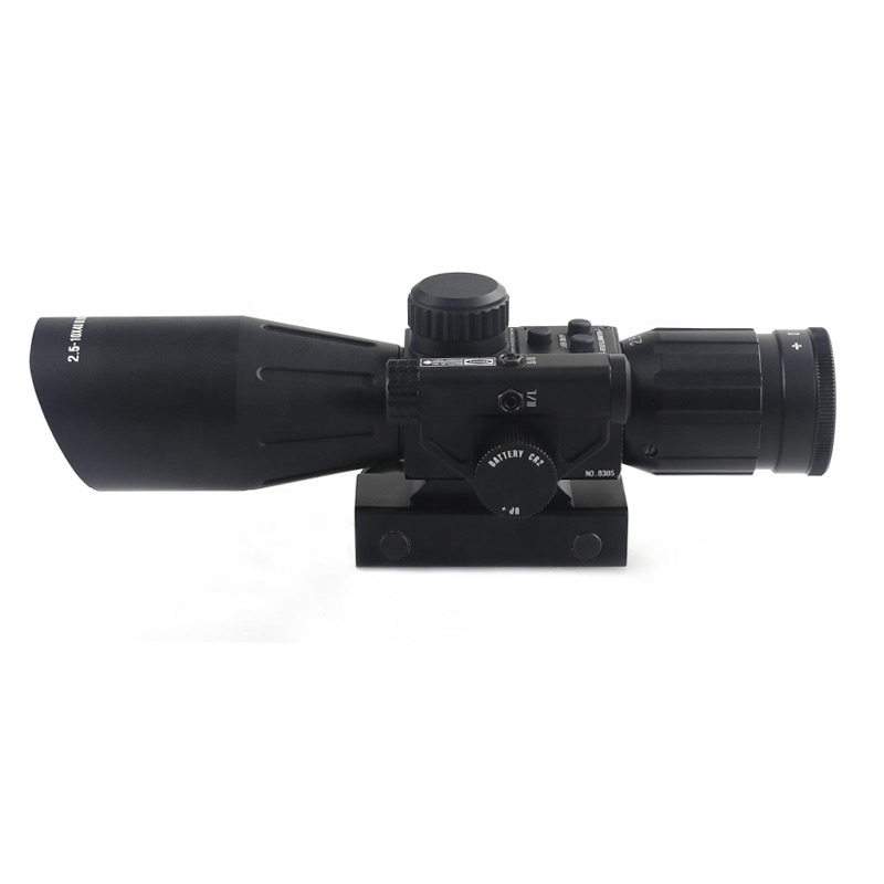 YSC 2.5-10x40 IR Optic Scope With Red Laser Sight Red Illuminated Hunting Scope