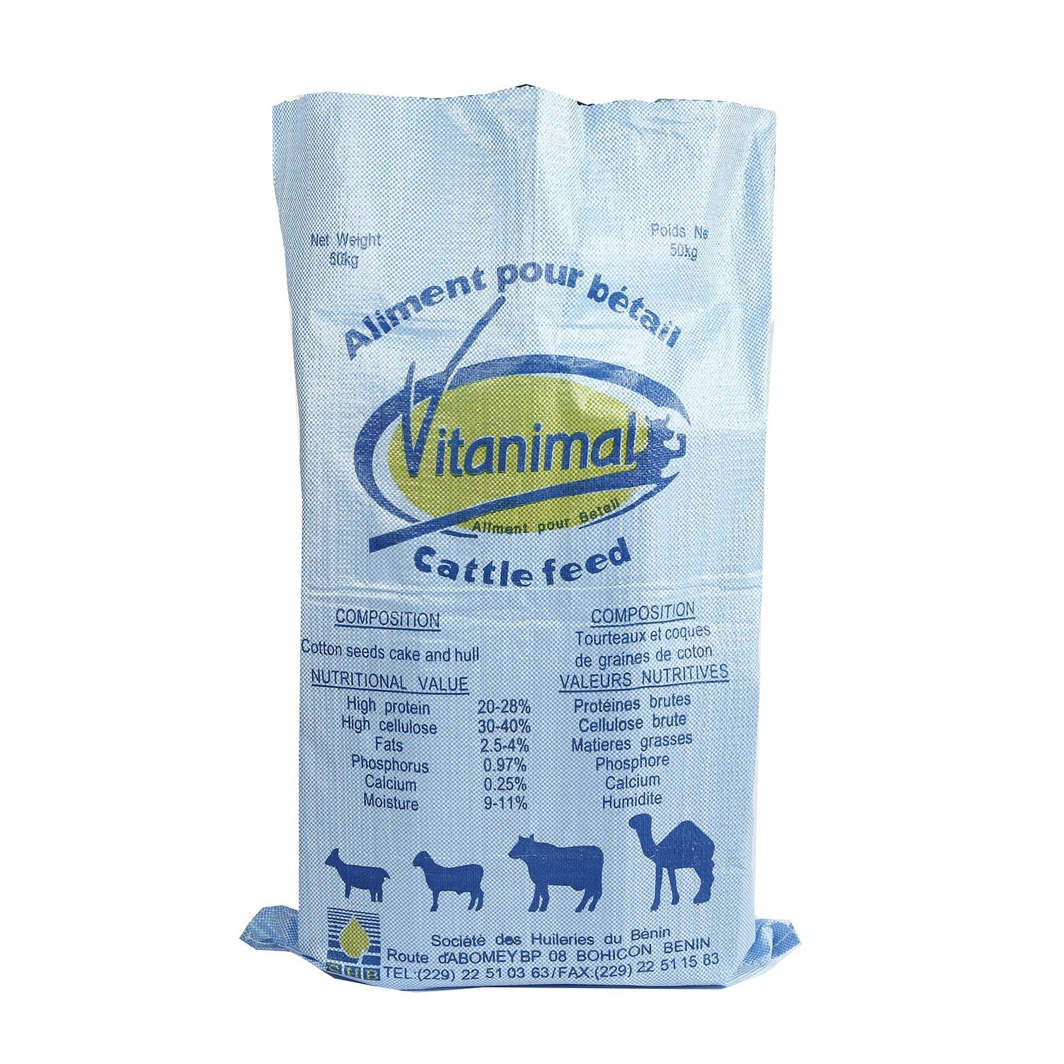 100kg 50kg 25kg chicken poultry food pp woven Animal feed packing bags 20kg 50 LBS