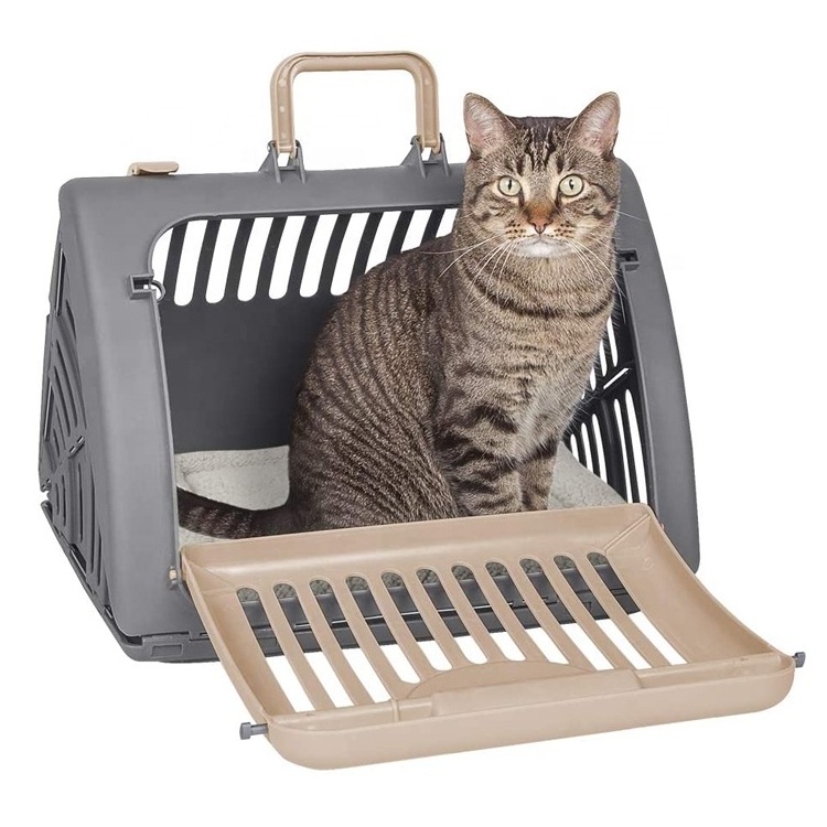 2022 Foldable Collapsible Carrier Travel Cat Dog Plastic Cages Pet Carriers for Pets