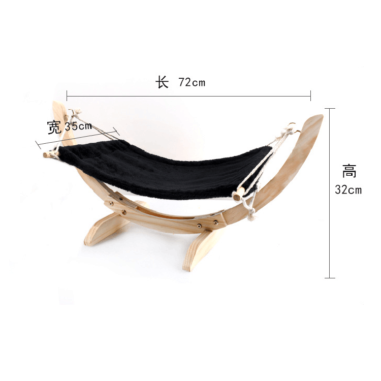 New Arrival Large Soft Plush Swing Wooden Luxury Cat Hammock Pet Bed for Small Dogs Small Medium Cats