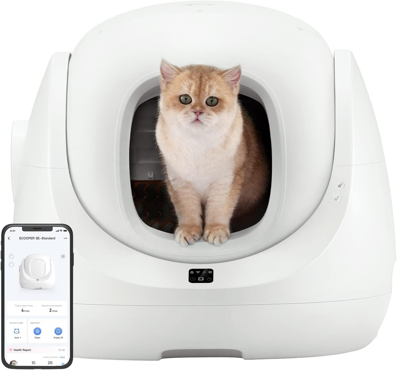 New Arrival Automatic Self-Cleaning Cat Litter Box for Multiple Cats with APP Odor Control