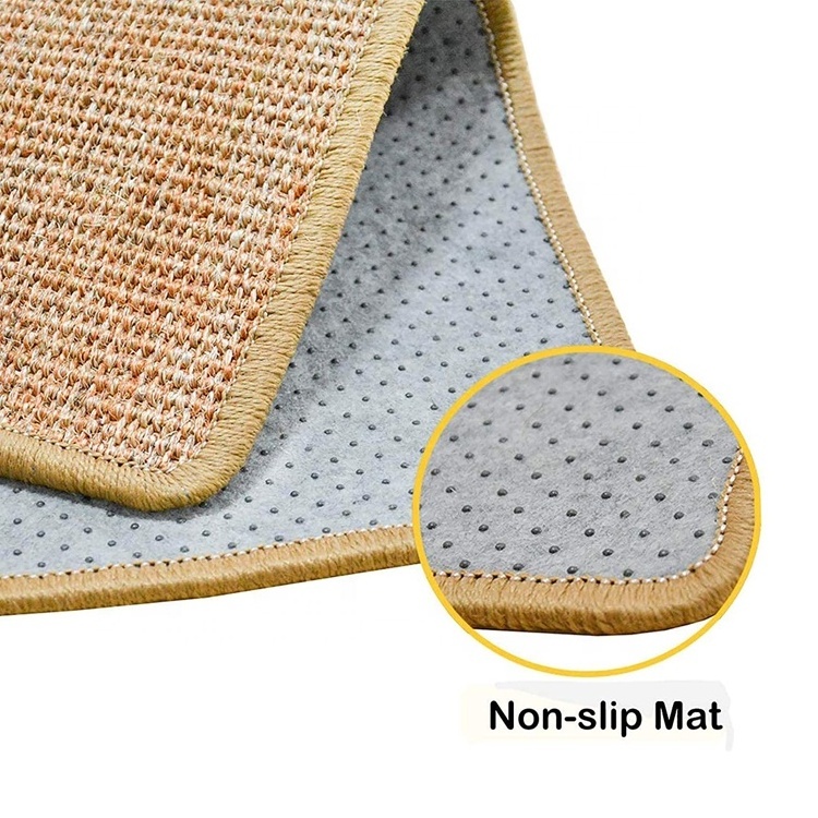 New Arrival Cat Scratch Board Care Mat Pet Scratcher Paw Pad Natural Sisal Cat Scratching Mat for Floor