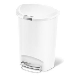 15L Semi-Round Foot Pedal Step Trash Bin Waste Bin Garbage Can Trash Can for Kitchen