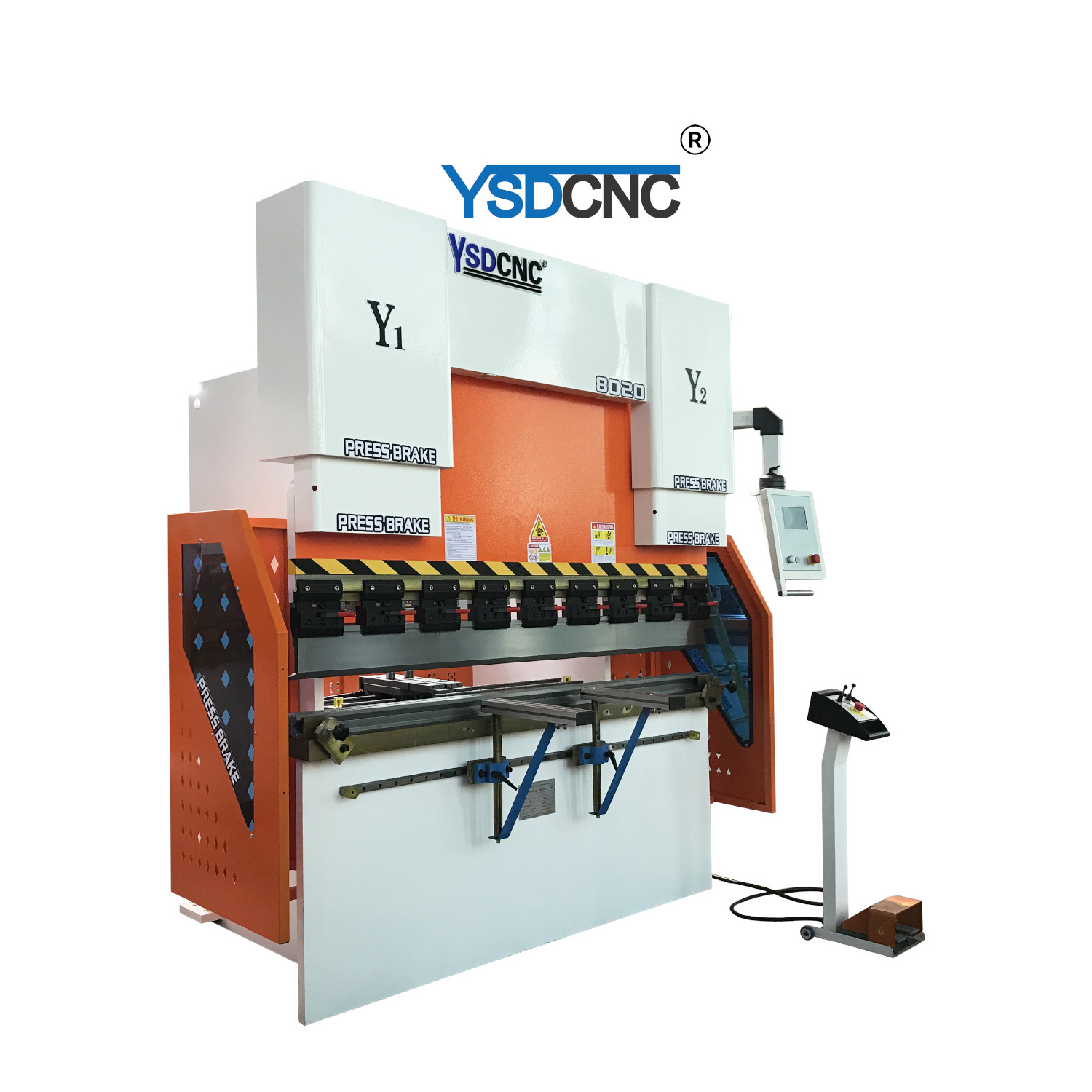 Wc67k 200t 4000mm Pressa Piegatrice E310p Tp10s Ct8 E300p Controller System 3 Servo Motor Nc Press Brake