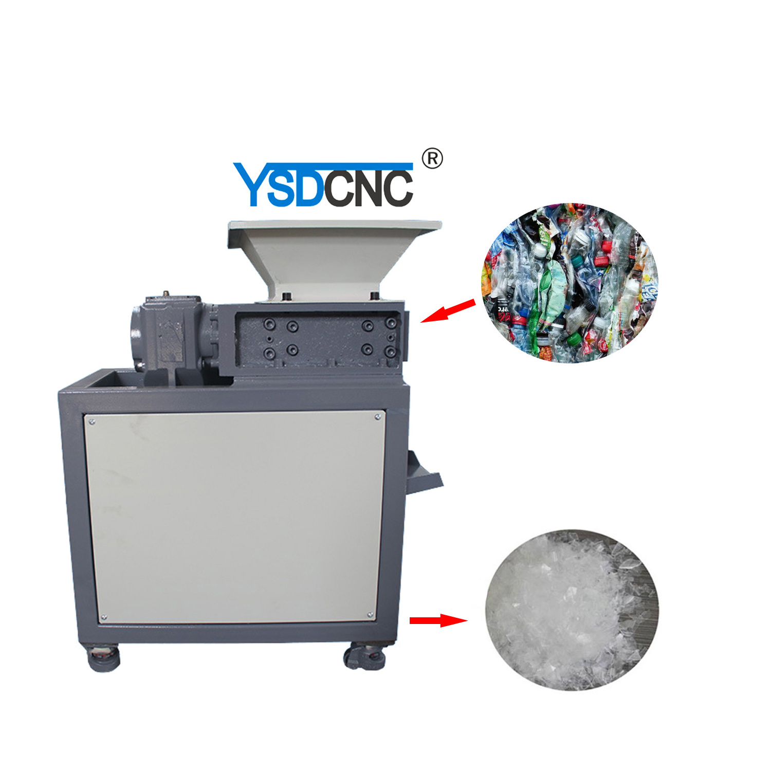 YSDCNC High Efficient Automatic Mini Portable Mobile Tire Shredder Machine For Sale