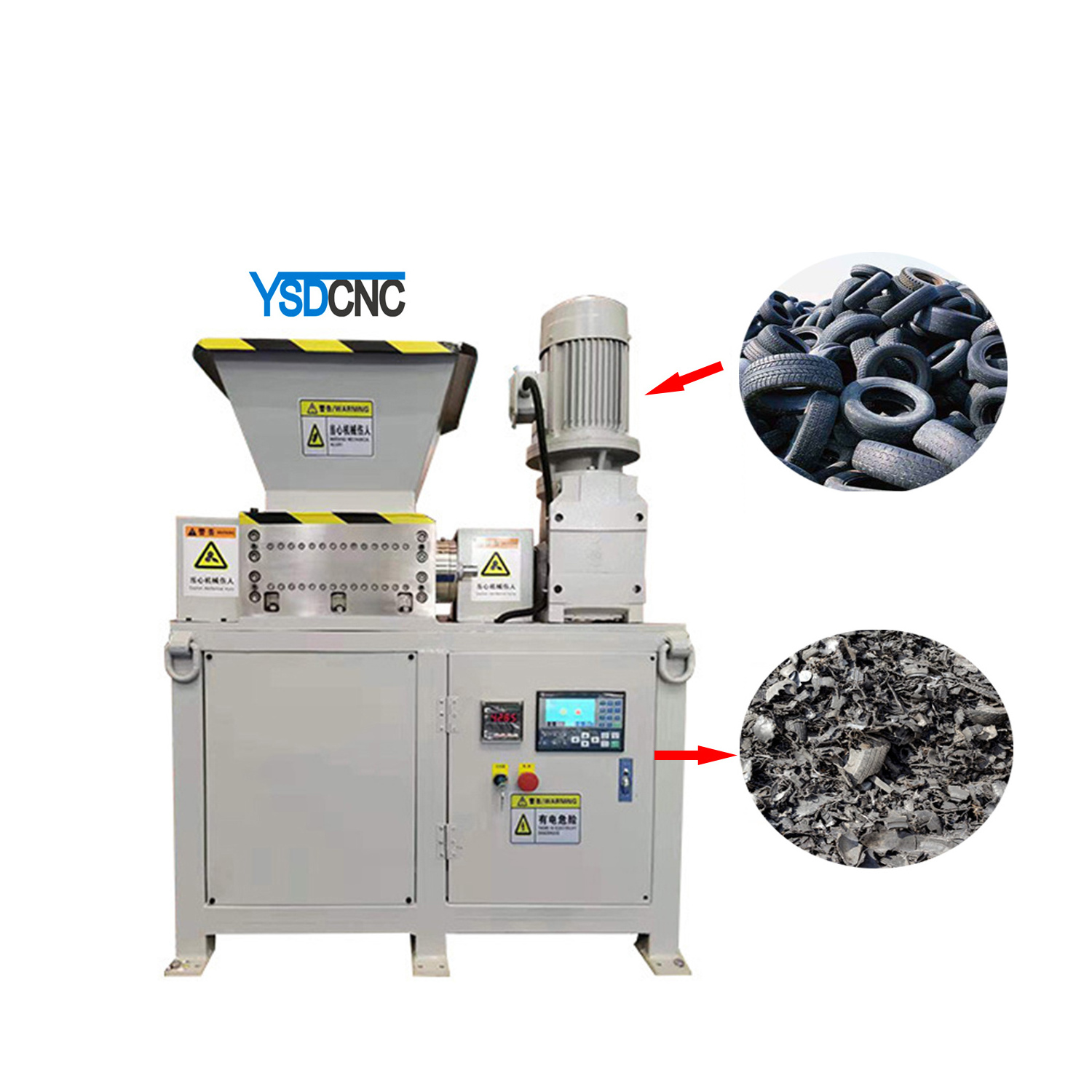 tire recycling machinery tyre shredding machines foam cable shredder  medical waste shredder machine