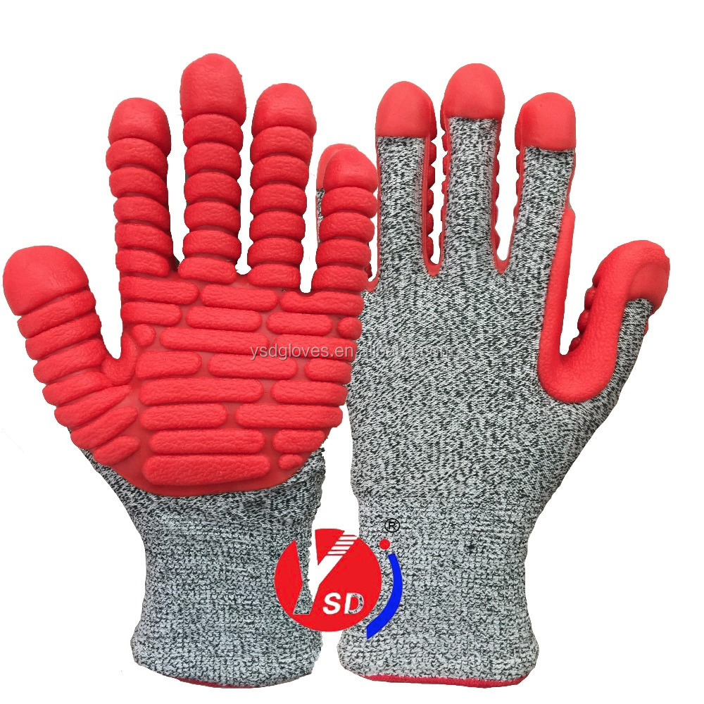 2017 NEW TPE gloves Anti vibration gloves Cut resistant working gloves