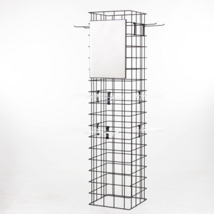 customized black 4 side spinner metal wire Shoe peg display shelf rack from china for lays