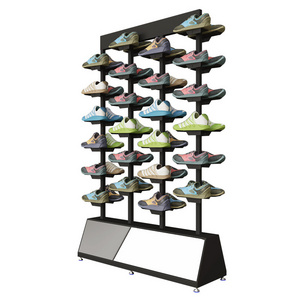 Customized Pretty Luxury Shoes Store Furniture Metal Shoes Display Stand For Retail Shop