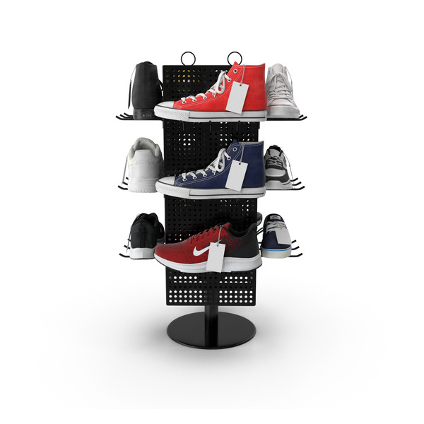 Tabletop turning custom shoe rack shop racking display racks stand for hanging rack pegboard display stand