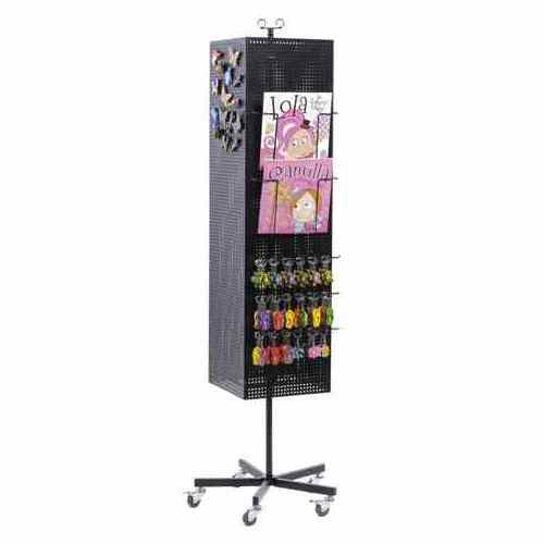 Free Standing Retail Store Metal Hook Pegboard Display Stand Racks For Store