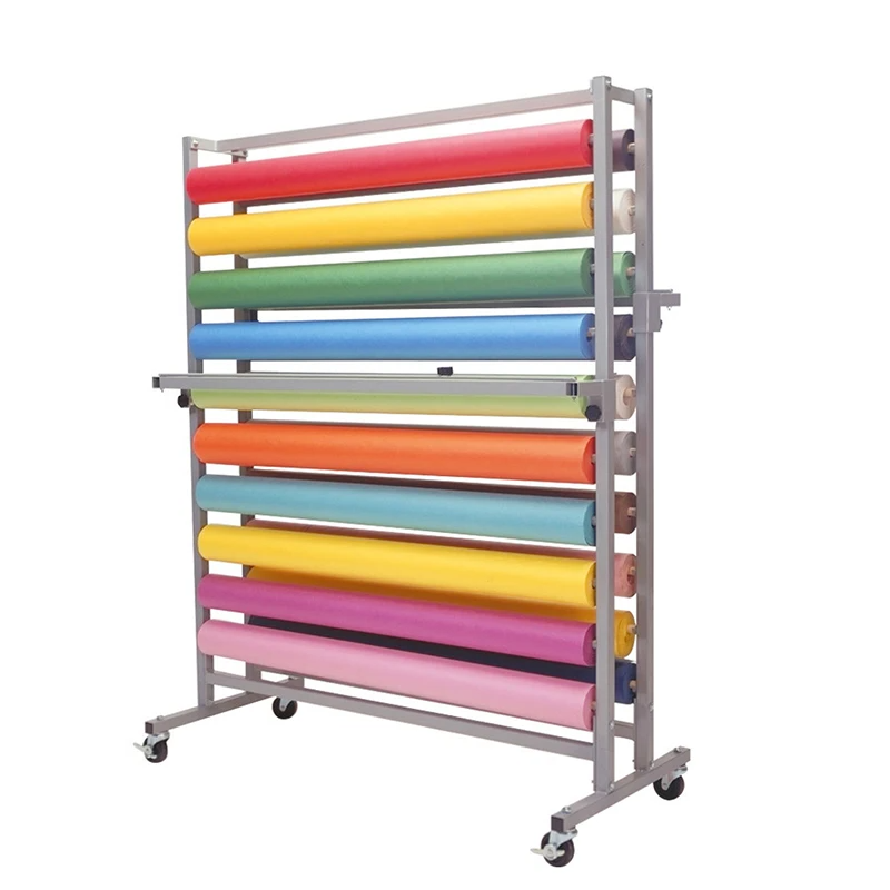 Double Sides 20 Rolls Fabric/ Textile Display Rack for Cloth Art Market