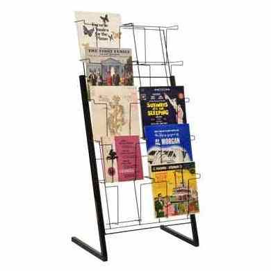 Floor Stand Metal Leaflet Cd Literature Magazine Book Brochure Greeting Card Display Stand