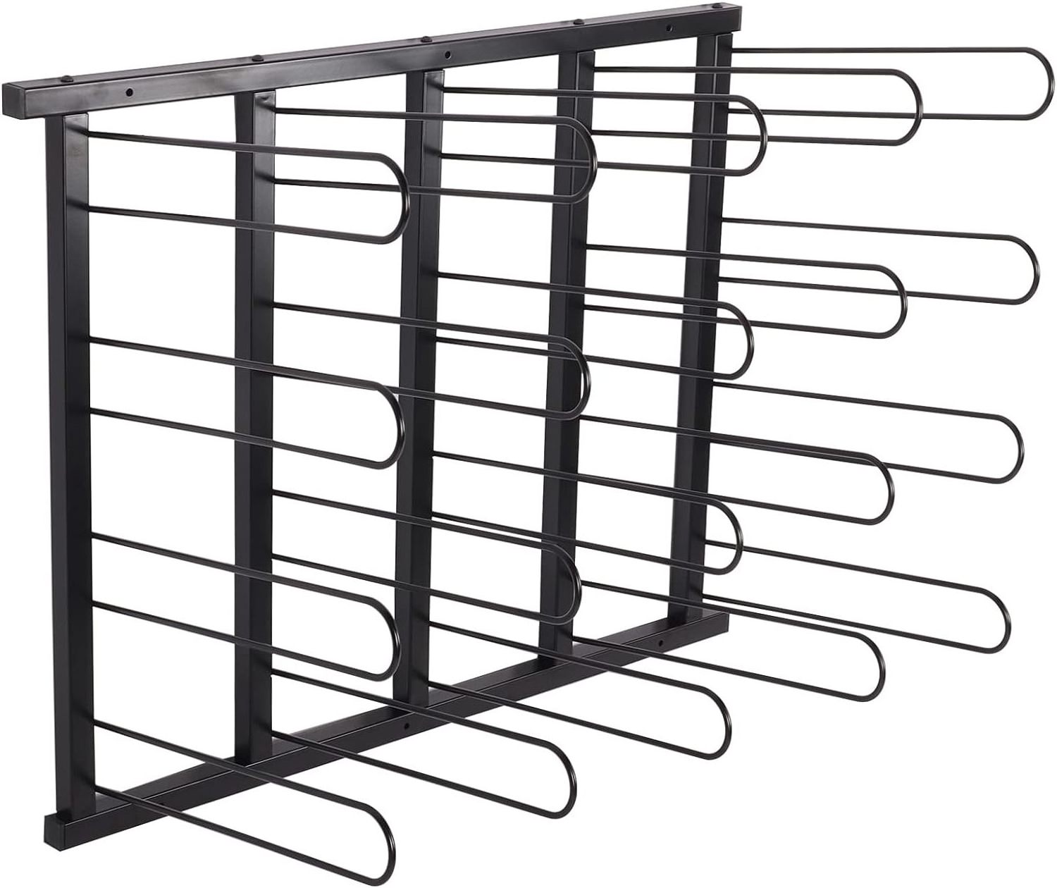 Custom Black Steel Art Paper Racks Wall Mounted Vinyl Media Storage Rack