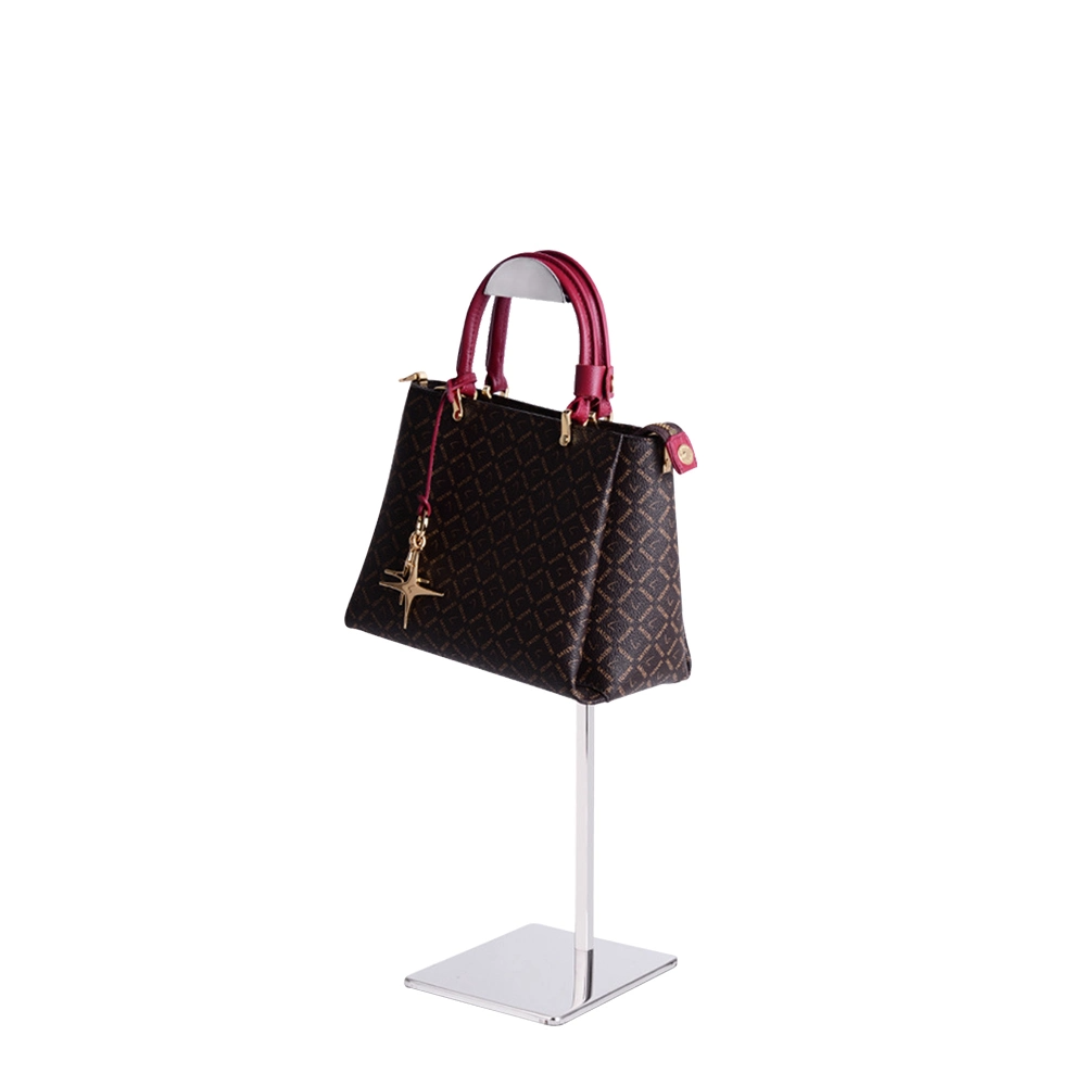 Countertop Adjustable Handbag Display Stand Handbag Purse Display Holder Metal Stainless Steel Single Hanging Bag Stand Display