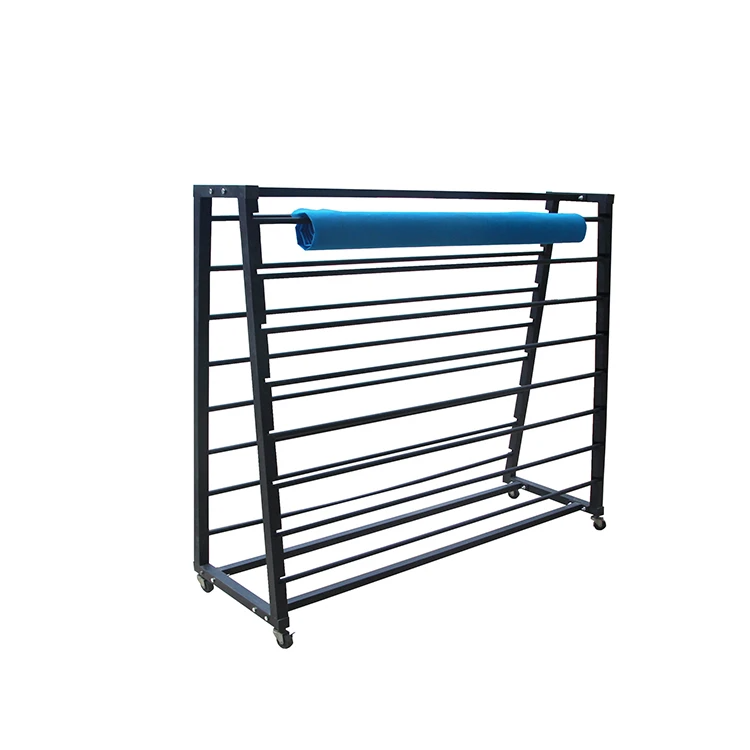 Double Sides 20 Rolls Fabric/ Textile Display Rack for Cloth Art Market