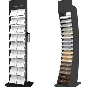 Tile Showroom Black Marble Sample Marble Mosaic quartz display rack Display Rack, Wall For Slab Tile Display Stand Rack