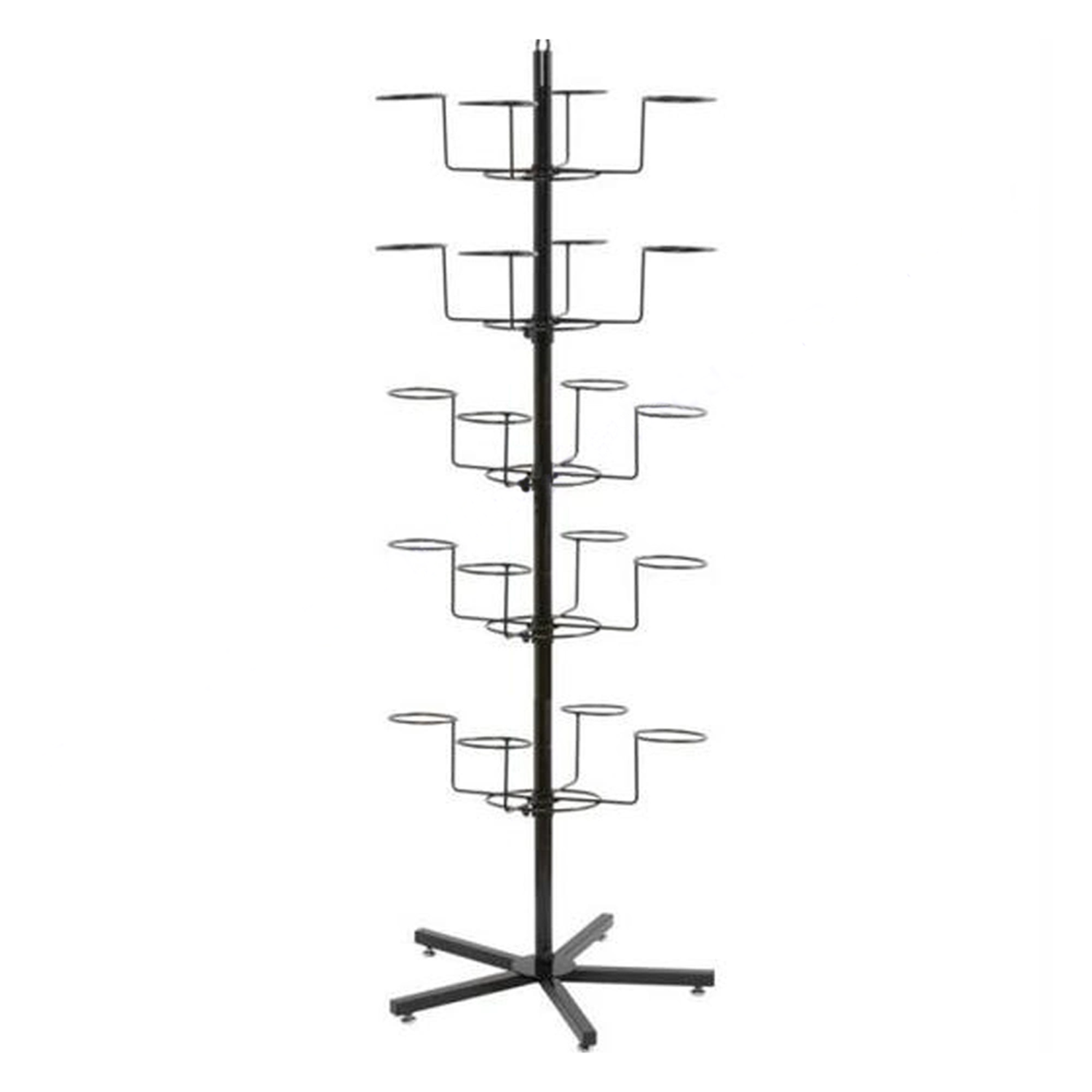 Retail store portable metal floor Wire Holder Retail Hanging Hat Rack Display Stand