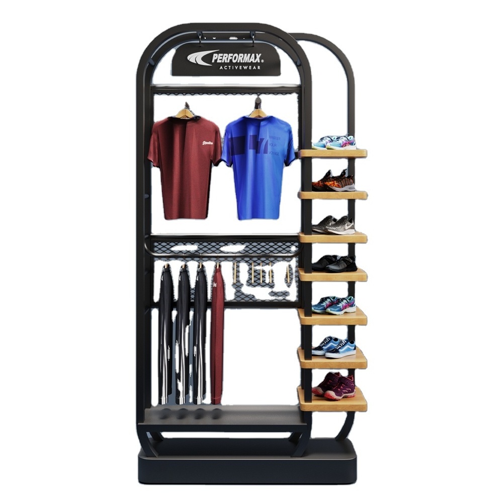 Modern retail shoe display ideas multi-purpose kids clothing merchandise stand store retail clothes shoes display rack