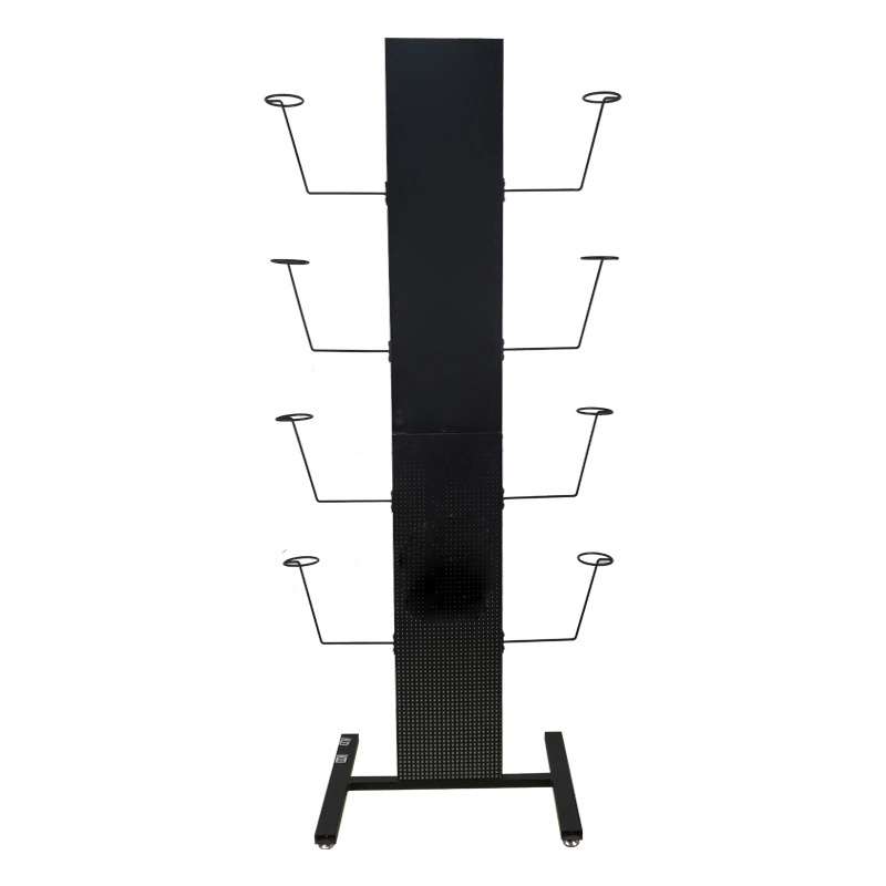 Customized Beauty Salon Flooring Metal Hair Extension Holder Stand Wig Display Stand Rack