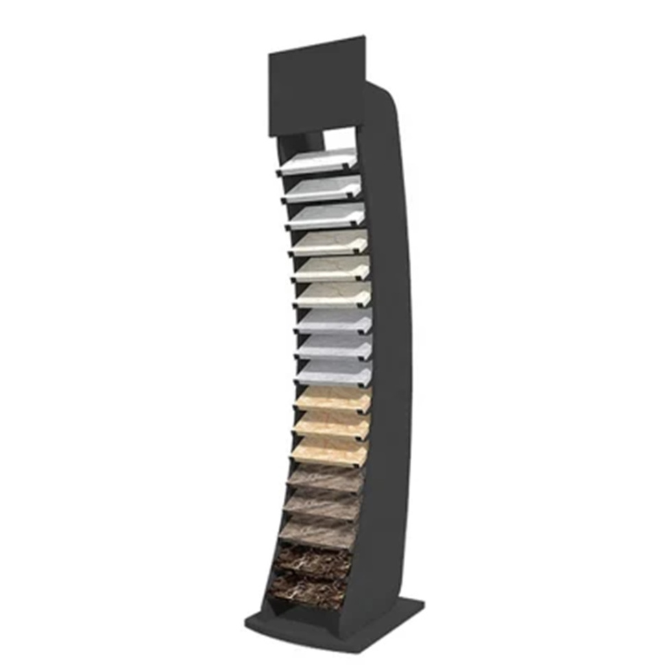 Tile Showroom Black Marble Sample Marble Mosaic quartz display rack Display Rack, Wall For Slab Tile Display Stand Rack