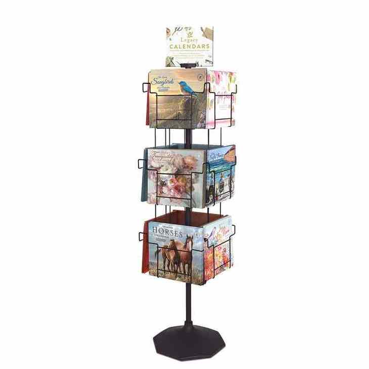 Customize rotating metal wire DIY kits display wire greeting card holder display rack