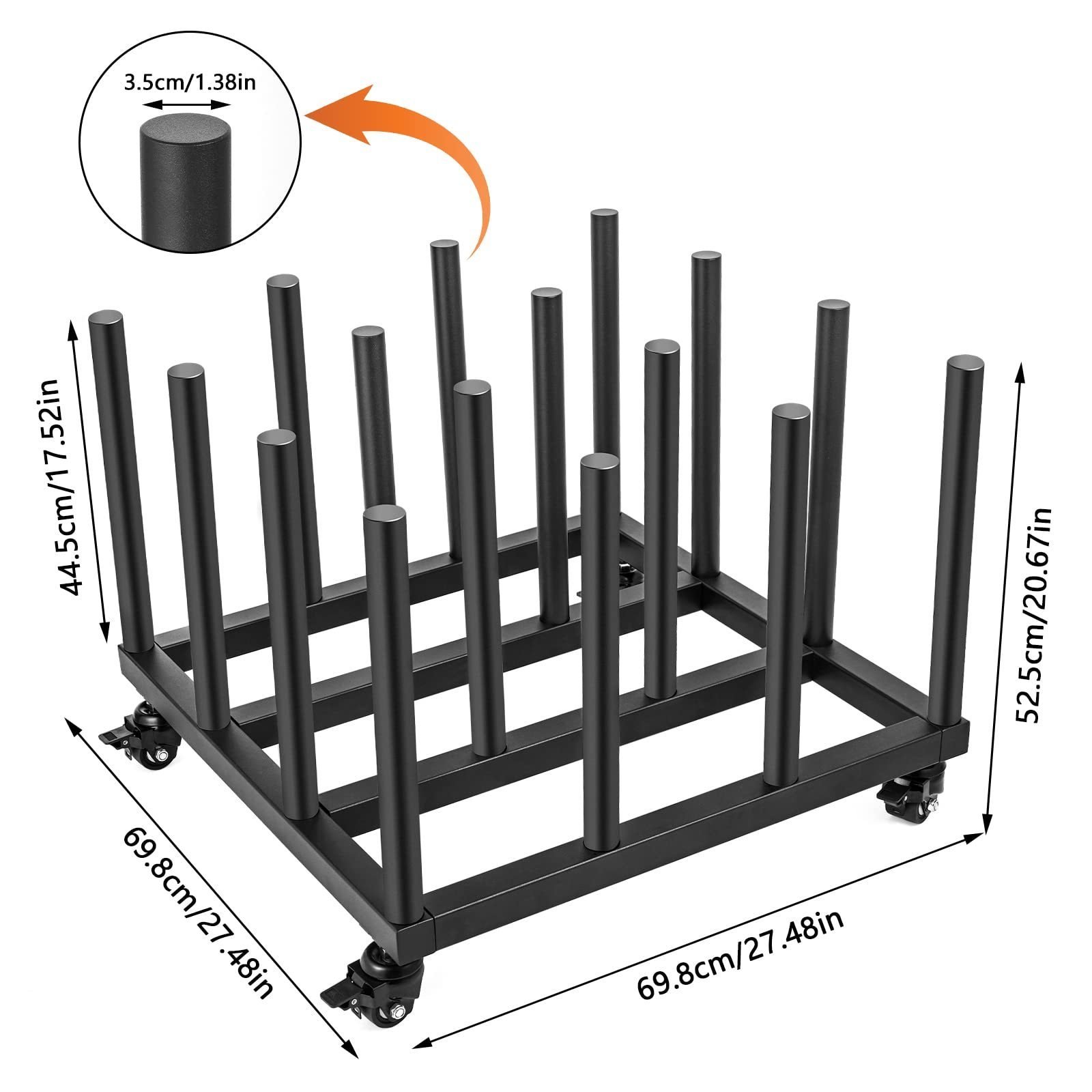 Custom Metal Floor Rack For Vinyl / Vinyl Rolls Display Rack With Castors