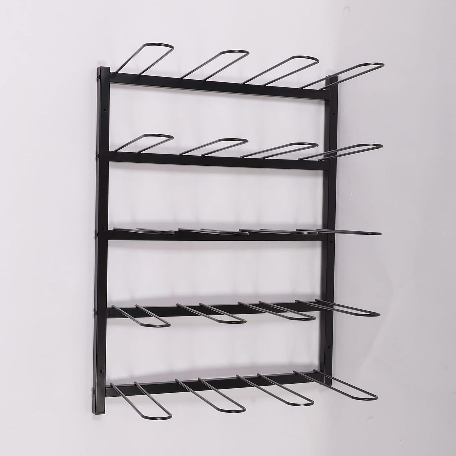 Custom Black Steel Art Paper Racks Wall Mounted Vinyl Media Storage Rack