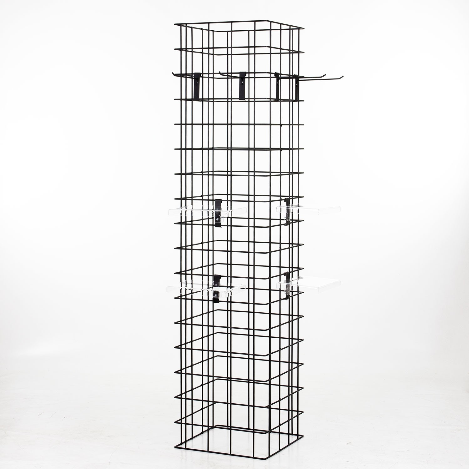 Supermarket linear revolving floor-to-ceiling seven-story five-story trade show display shoe rack stand revolving shelf