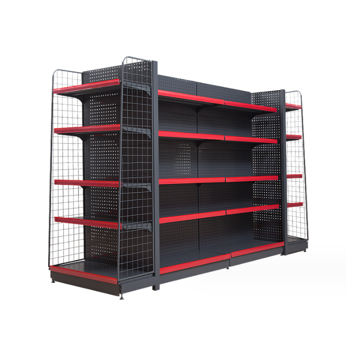 Customized Grocery Store Gondola Shelving Snack Candy Metal Wire Display Rack Gondola Supermarket Shelves