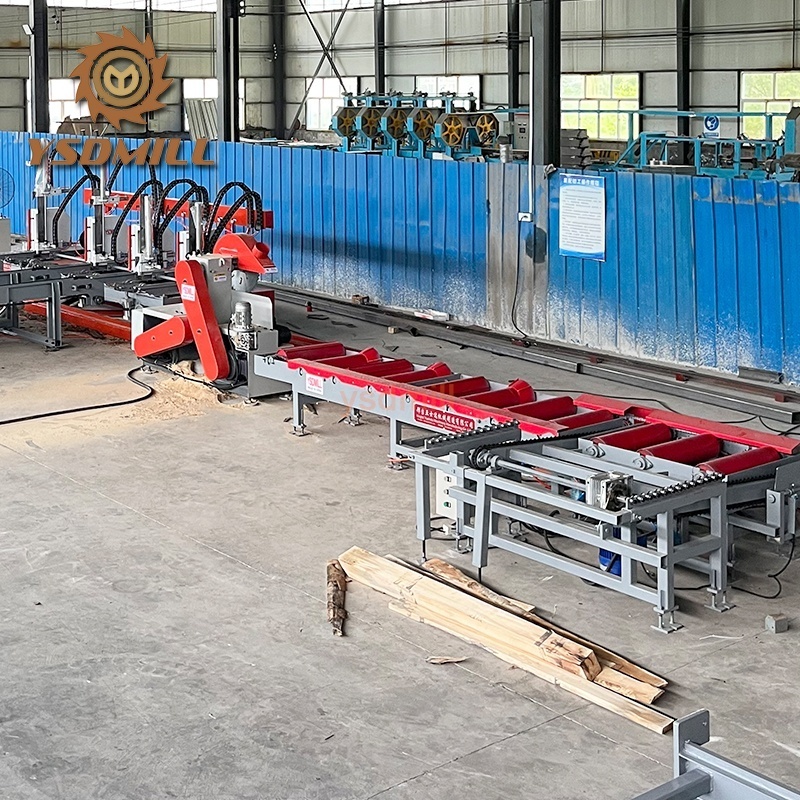 YSDMILL wood saw machines sawmill log carriage automatic twin circular blade sawmill line