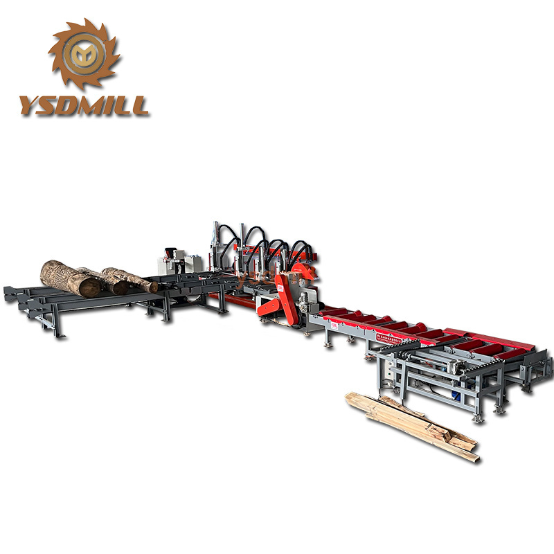 YSDMILL wood saw machines sawmill log carriage automatic twin circular blade sawmill line