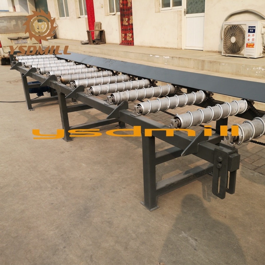 Woodworking sawmill usage board roller conveyor