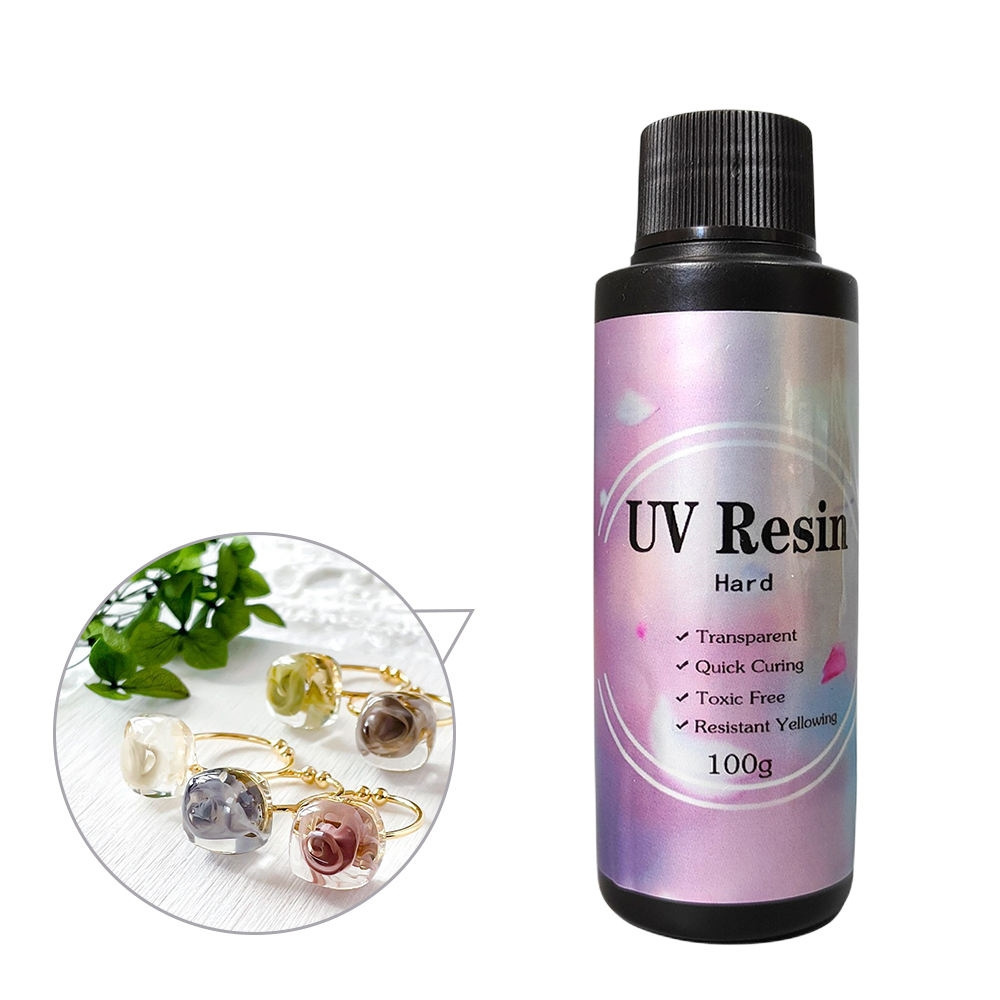 Resistant Crystal Clear Liquid Table Curable Glue 100g Uv Resin Jewelry For Counter Top