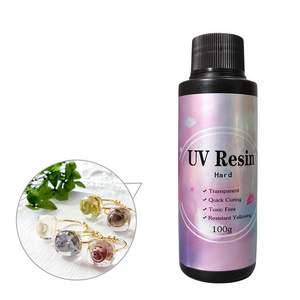 Resistant Crystal Clear Liquid Table Curable Glue 100g Uv Resin Jewelry For Counter Top