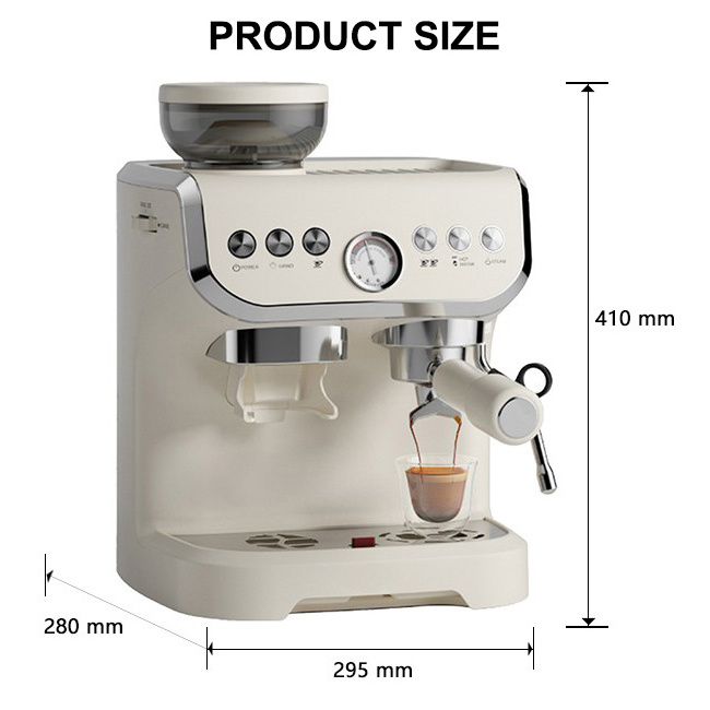 Commercial white Brewer Espresso Machine Bean To Cup Kocher Corrima Office Modbar Sale Electric Coffee Brew Maker With Grind