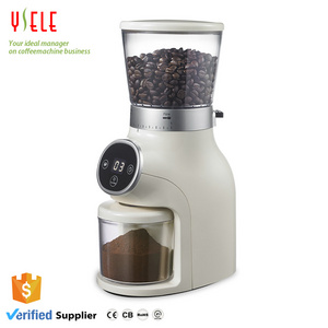 Commercial Professional Electric Automatic Stainless Steel Conical Grinder burr Adjustable Powder Coffee Bean Grinding Machine