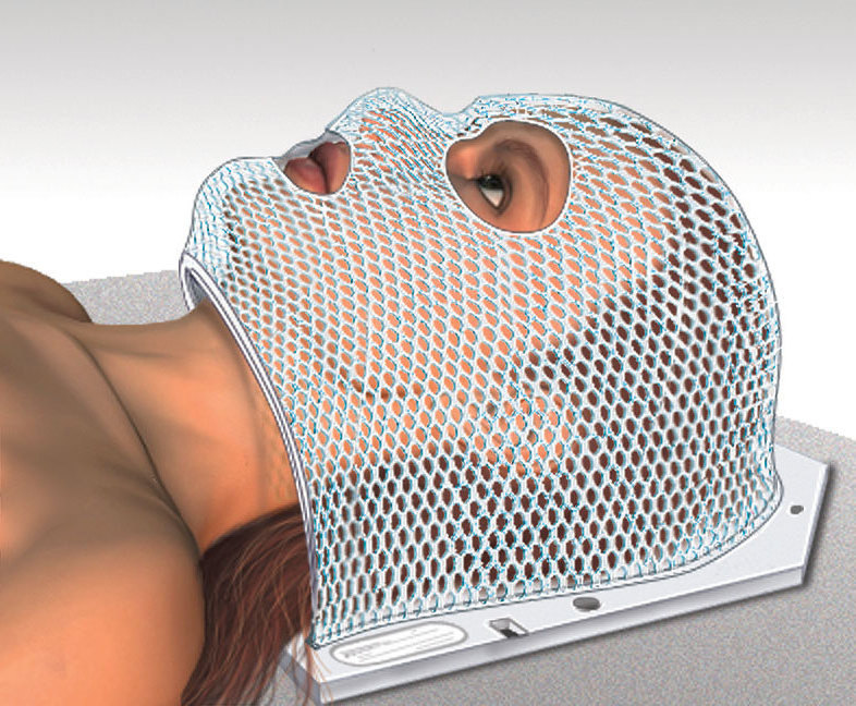 Custom-made Thermoplastic Radiation Mask For Patient Head Neck Shoulder Positioning and Fixation During Radiation Treatment