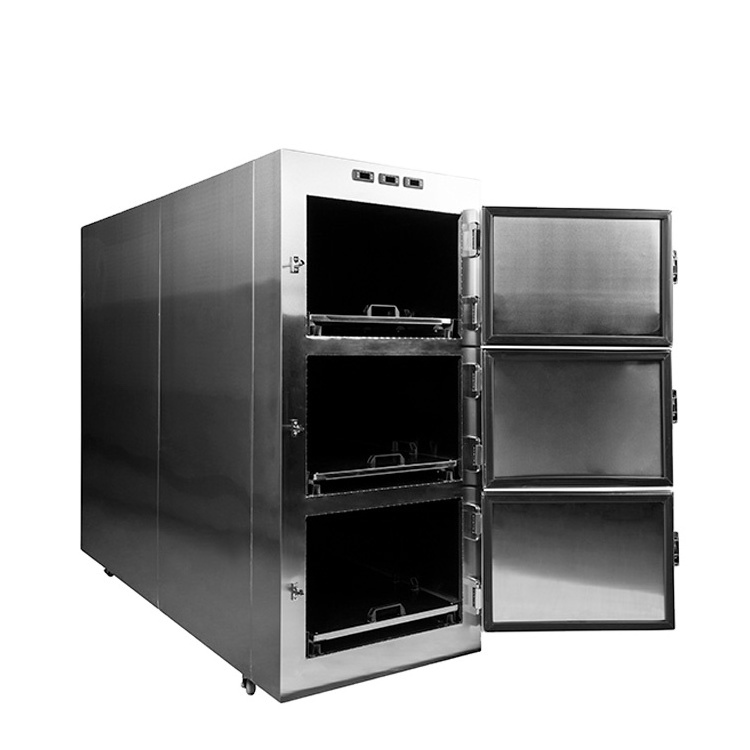 Morgue freezer with high quality YSXSTG0103B  Hot Sale Low Price 3 Bodies Medical Morgue Refrigerator /Mortuary Freezer