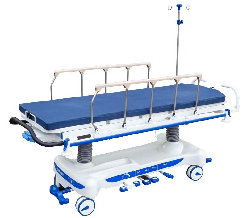 high quality hospital emergency transfer stretcher hydraulic stretcher bed transportation bed