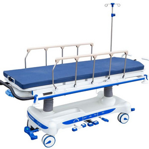 high quality hospital emergency transfer stretcher hydraulic stretcher bed transportation bed