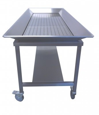 Ysenmed YSQX-04 304 Stainless steel  Morgue furniture stainless steel 304 autopsy cart mortuary table wash table