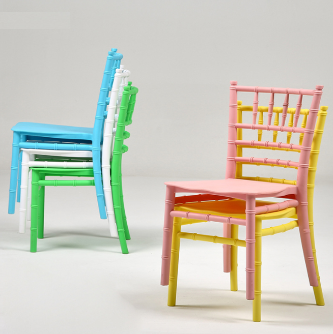 Factory Wholesale colorful stackable kids plastic bamboo chairs student learning chairs outdoor banquet chairs