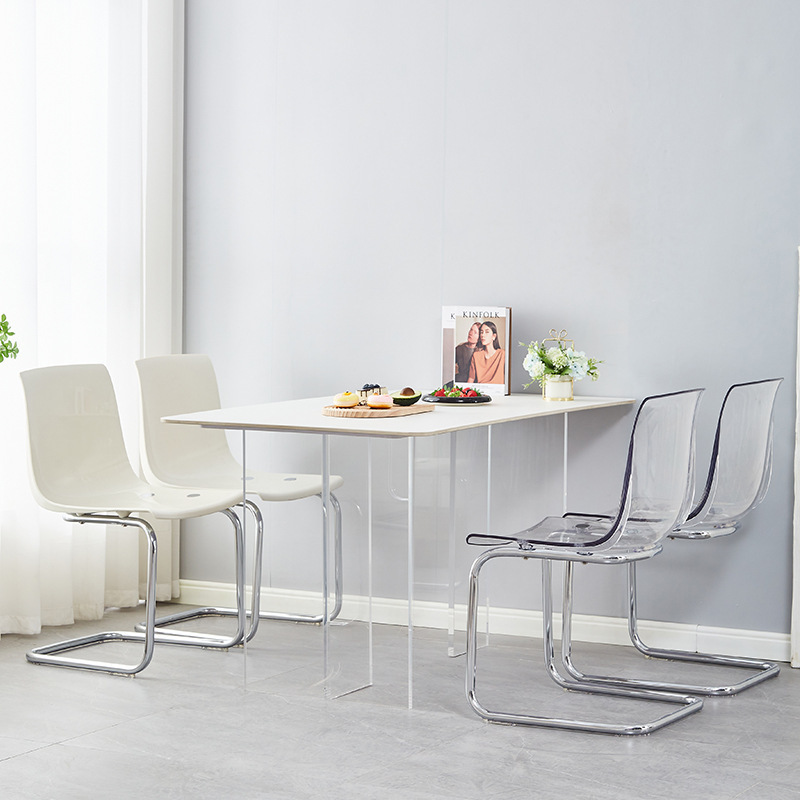 Transparent seat plastic chair  thickening leisure chair dining chair