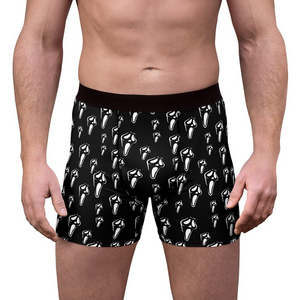 High Quality Men Fashion Full Printed Halloween Scream Boxer Brief Sport Performance Wholesale Underwear