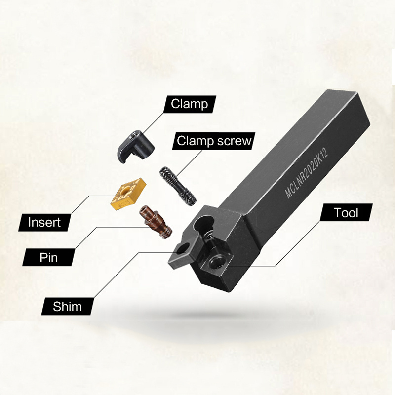 Cnc Boring Bar Insert Lathe Machine Cutting Tools Mclnr2525m12 External Turning Tool Holders