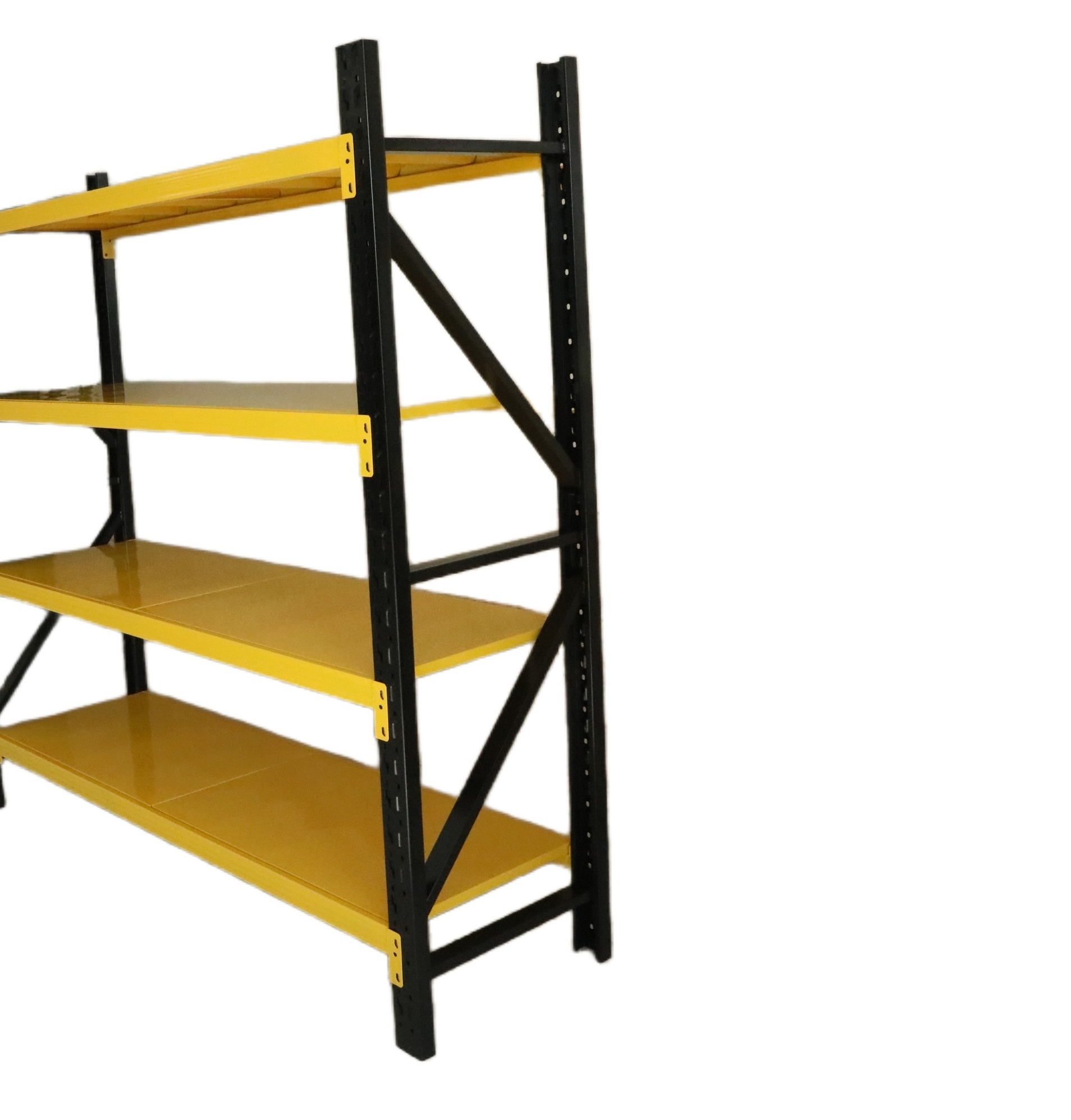 Medium Duty Garage Shelving Unit 4 Tier Longspan Warehouse Metal Shelving Rack