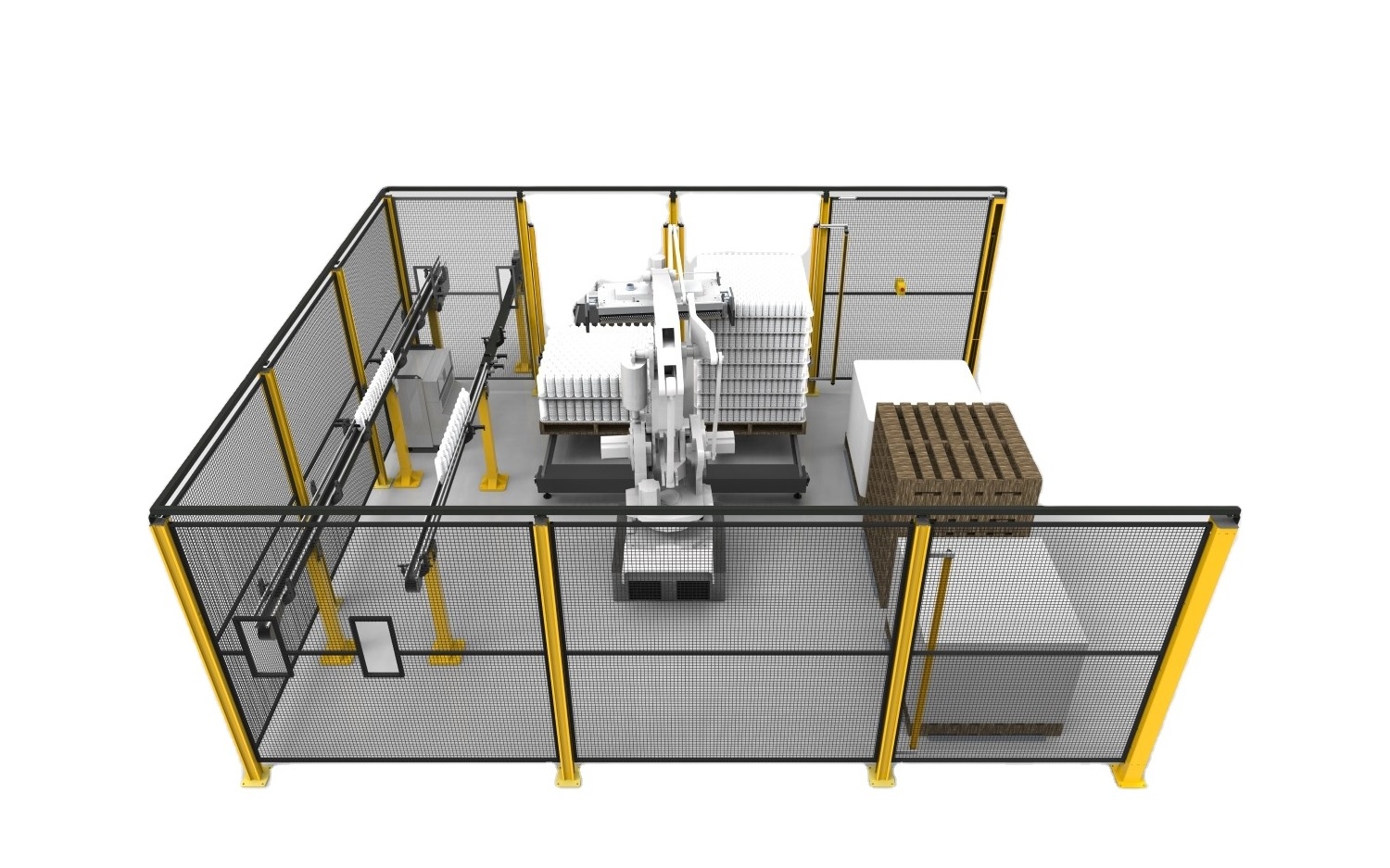 machine and robot safety barrier fence with modular installation