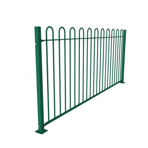 Security Welded Steel Picket Bow Top Wrought Iron Fence