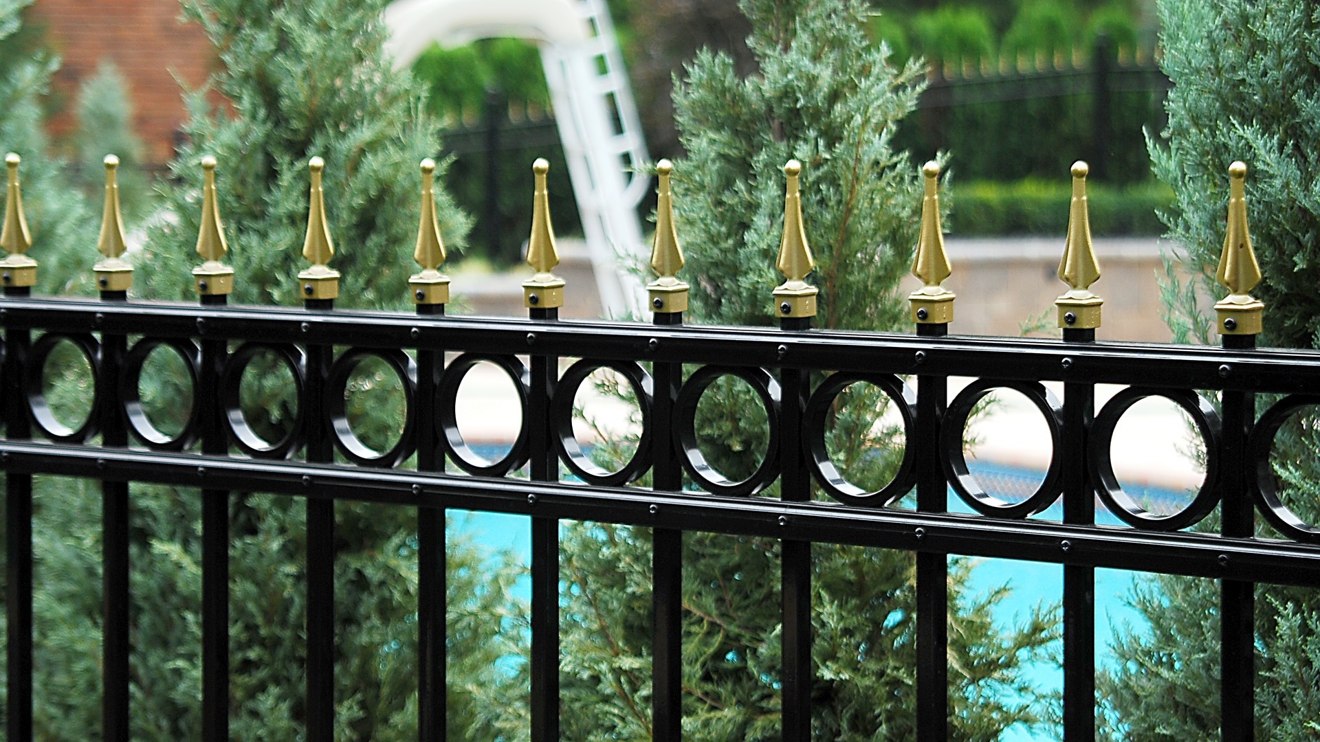 cheap price ISO certification decorative fence panels steel tube picket wrought iron fence panels